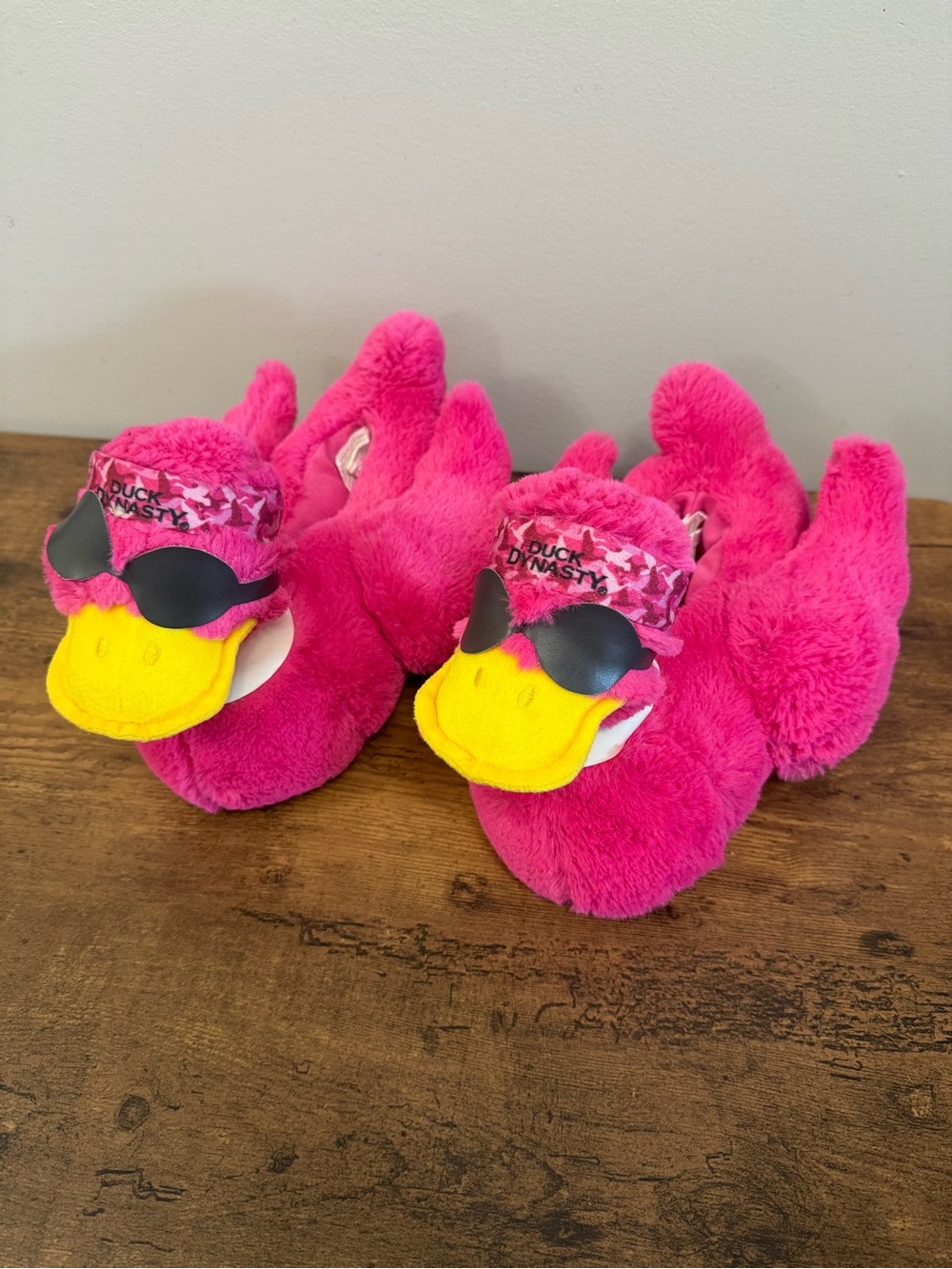 Women's Duck Dynasty Pink Duck Slippers Medium Size 7-8